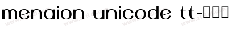 menaion unicode tt字体转换